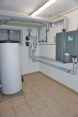 Heizraum mit Fernwärmeübergabestation