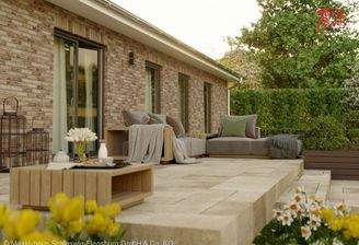 Ansicht Terrasse Verblendfassade