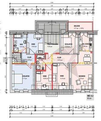 Grundriss Entwurf Dachgeschoss