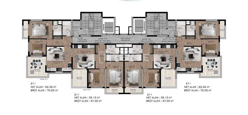 Investment 2-Bedroom Apartments in Mersin Mezitli