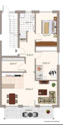 Grundriss Referenzobjekt – vorbehaltlich baubedingter Abweichungen