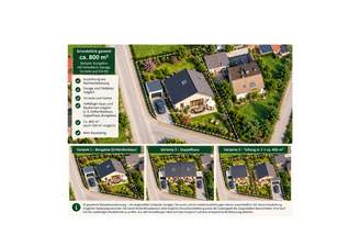 Grundstücksvarianten mit Bungalow und Garten