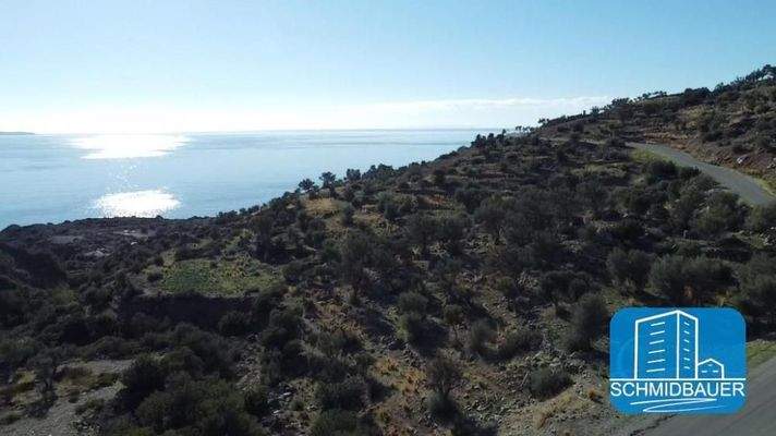 Kreta, Agios Georgios: Fantastisches Grundstück mit Baugenehmigung für ein Haus mit Gästehaus und Swimmingpool