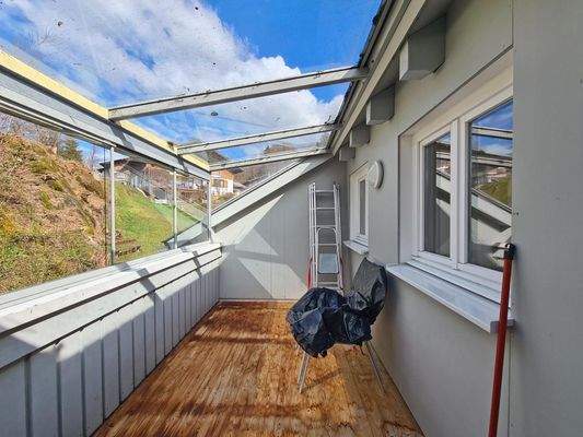 verglaste Dachterrasse