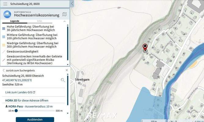 keine Hochwasserzone