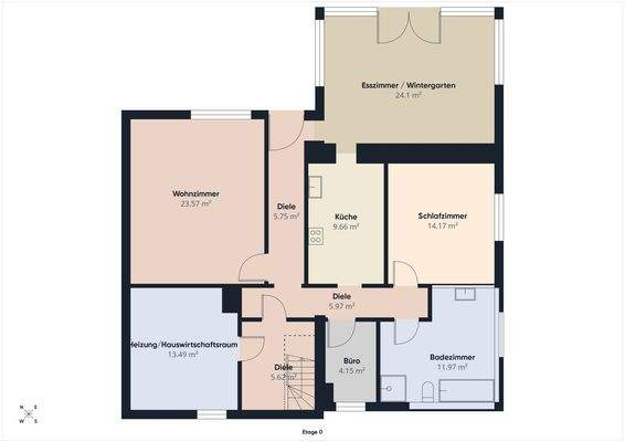 Grundriss Wohnung Gartengeschoss