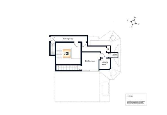 Grundriss Dachterrasse