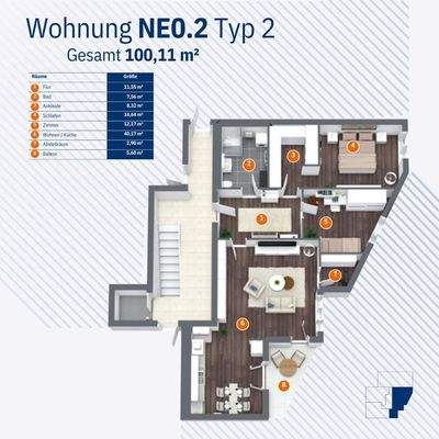 Wohnung NE0.2 Typ 2