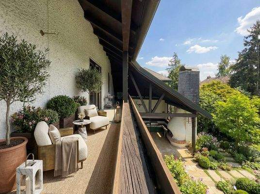 Relaxen auf dem großen Aussenbalkon 