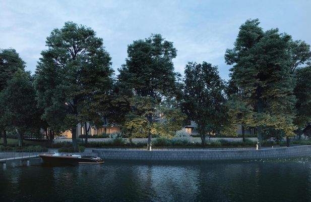 Sattes Grün und tiefes Blau