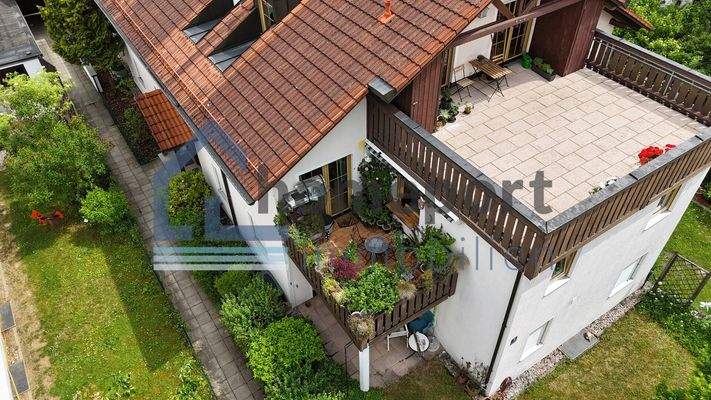 Balkon:Terrasse von Oben