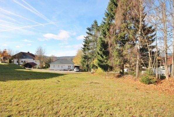 Blick auf das Grundstück