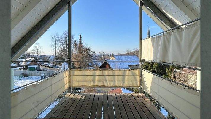 Balkon mit Blick zu den Vogesen für schöne Abendstunden und eindrucksvolle Sonnenuntergänge
