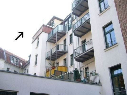 Haus Rückseite mit Balkon