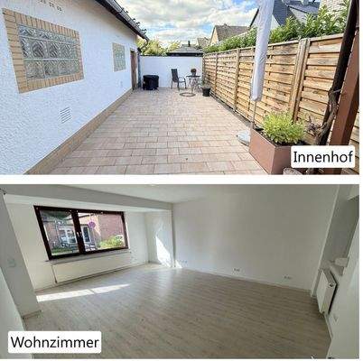 Wohnzimmer & Innenhof