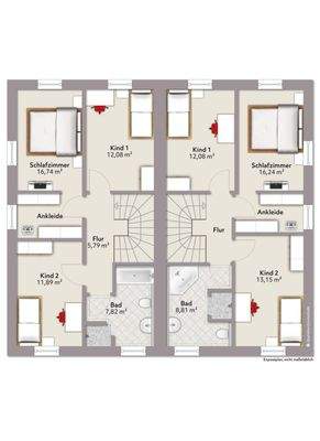 Grundrissplan Obergeschoss
