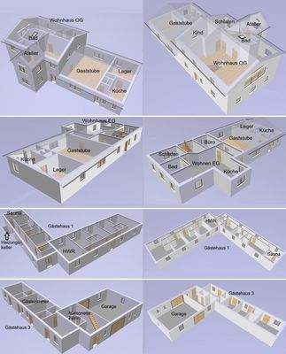  Grundriss mit 3D Ansichten 