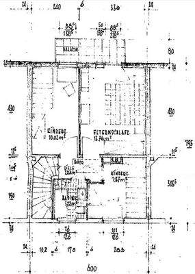 Grundriss-1. Etage-Aufmaß