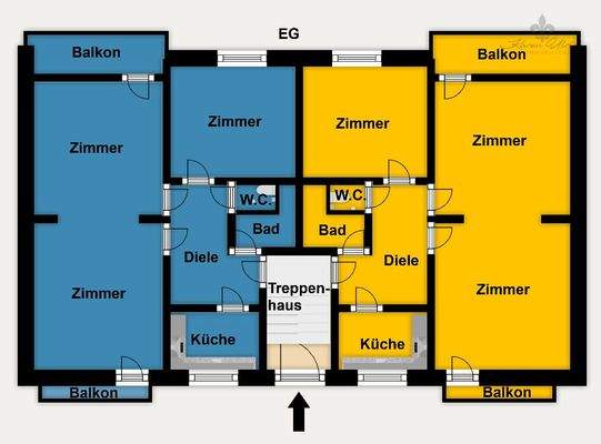 Grundriss Farbig - EG