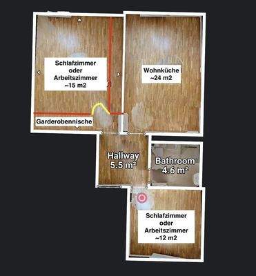 Grundriss nach Umbau