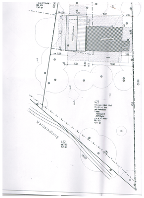 Grundstücksplan  Unten,  am Werbelinsee  
