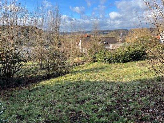 Blick auf das Grundstück