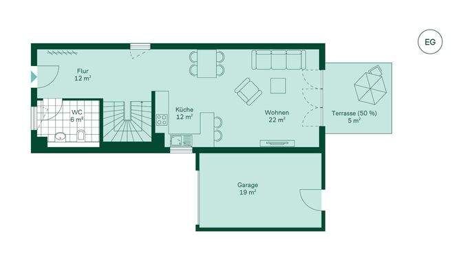Großzügiges Erdgeschoss mit offener Küche