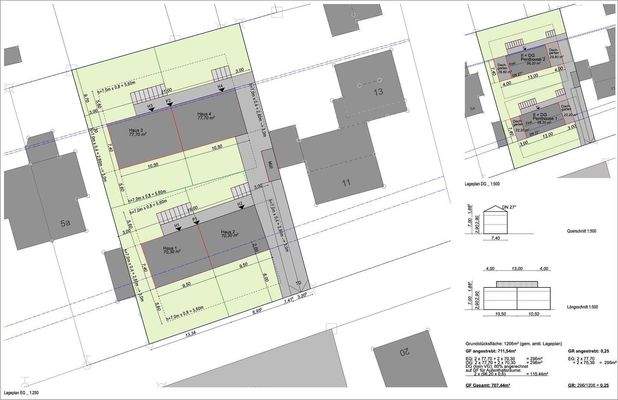 Bebauungsbeispiel mit TG