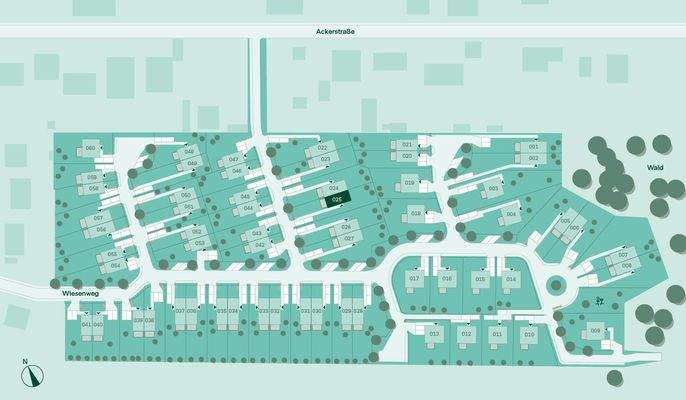 Lageplan vom Haus im Projekt Am Wiesenweg