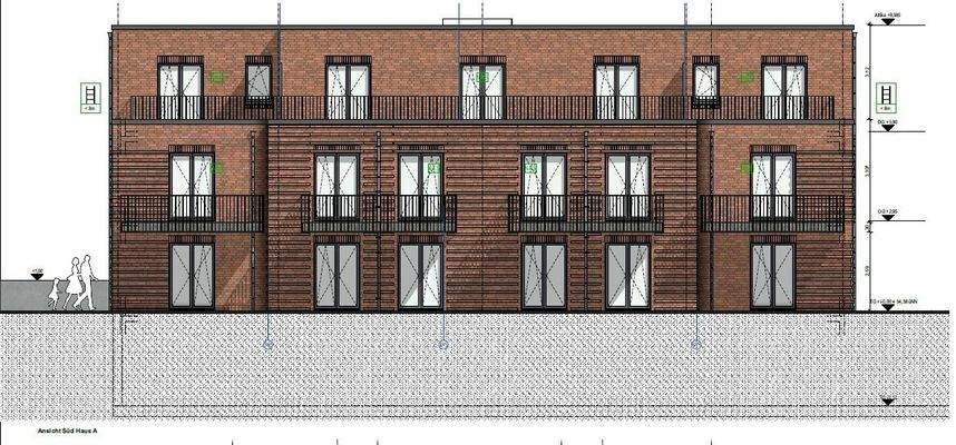 Haus I Ansicht Balkone (Süd Ausrichtung)