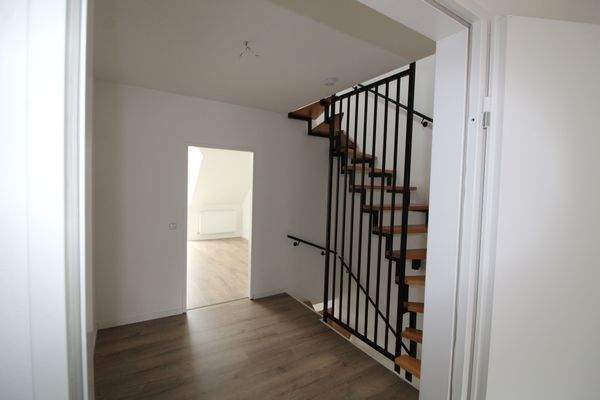 Treppenaufgang zum Schlaftrakt