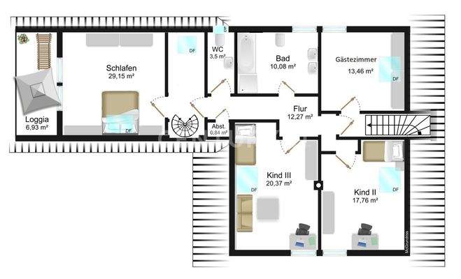 Grundriss Dachgeschoss