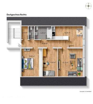 Wohnung Dachgeschoss Links