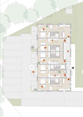 Grundriss Erdgeschoss Haus B ETW Nr. 11
