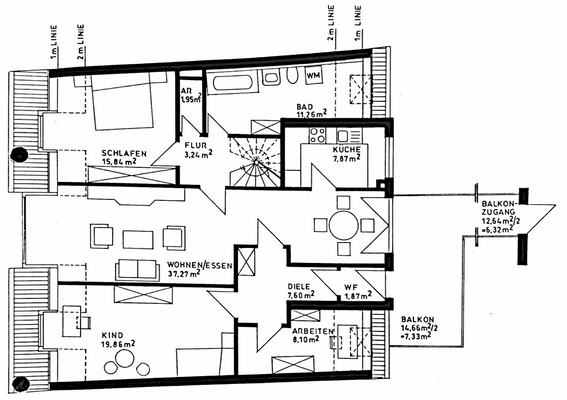 Grundriss - untere Ebene