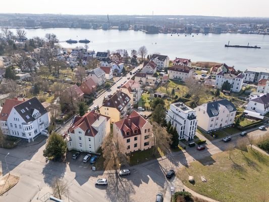 Luftaufnahme mit Warnowblick