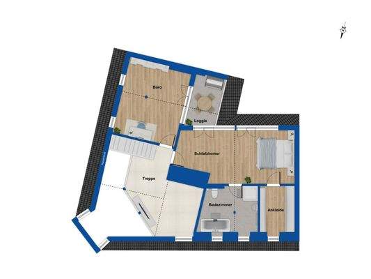 Grundriss Dachgeschoss Ebene 2