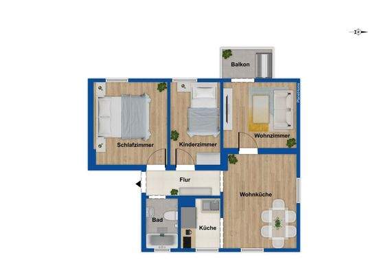 Grundriss EG-2 OG. rechts