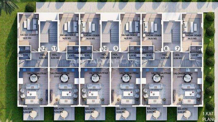 Flats Within Walking Distance to All Facilities in Fethiye