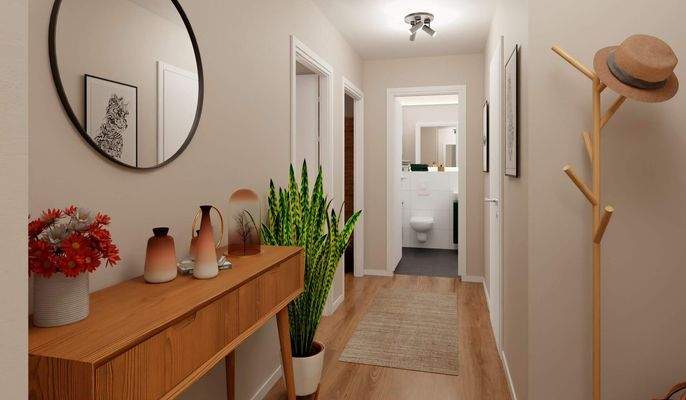 Alles im Blick mit ausreichend Platz für Jacken un