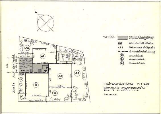 Freiflächenplan mit Teilung