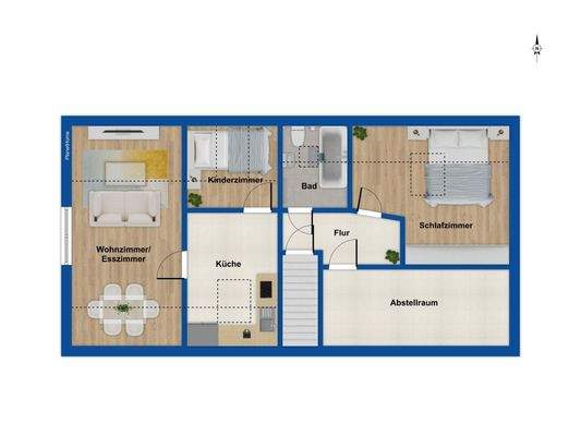 Grundriss DG Wohnung Haus 150