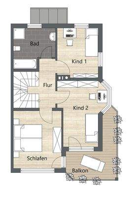 Grundriss Obergeschoss