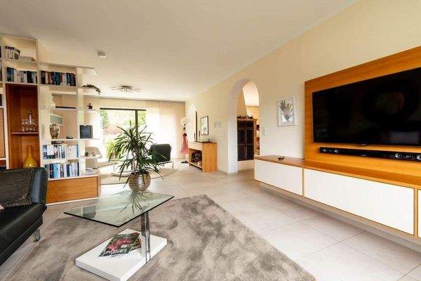 Wohn/Esszimmer mit Kaminofen 