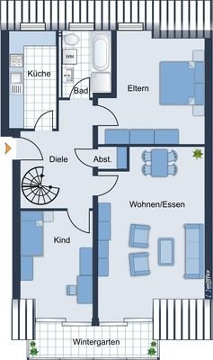 Grundriss 1. DG