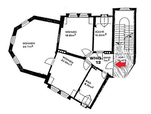 Grundriss 3.OG, WE12