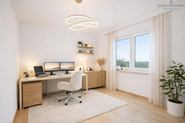 Büro mit schönem Ausblick in den Wald