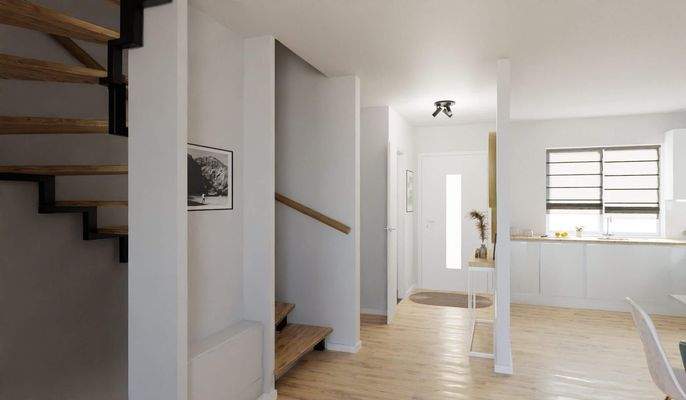 Eingangsbereich mit viel Platz für die Garderobe