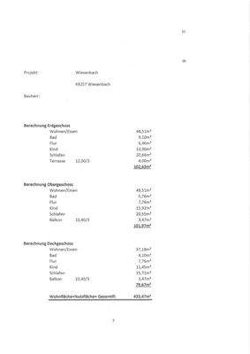 Flächenberechnung Mehrfamilienhaus