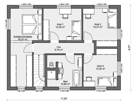 Grundriss Obergeschoss